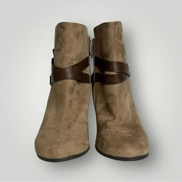 Torrid | Strappy Bootie Microfiber Inside Zippers 3.5” Block Heel - Picture 2 of 7